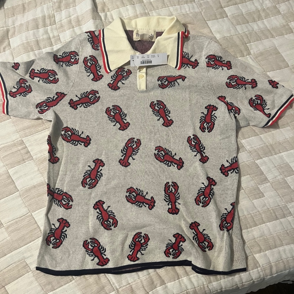 J. Crew x The Reeds Lobster Knit Polo NWT